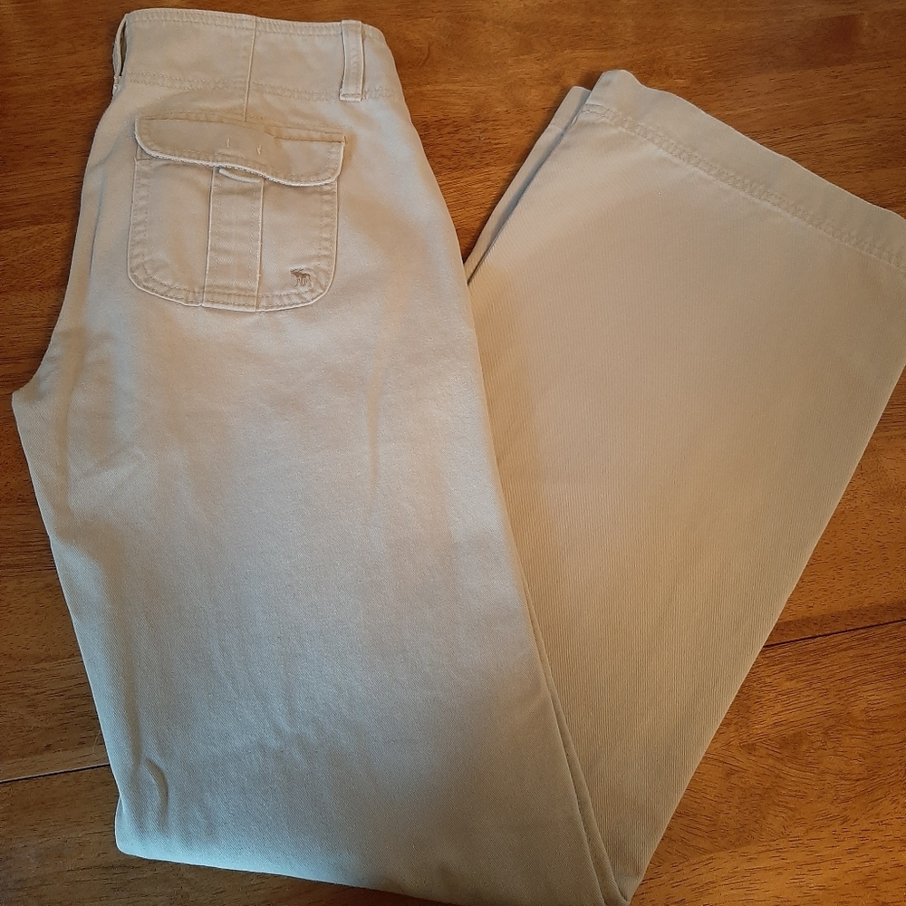 Abercrombie and Fitch cream colored, flared pants